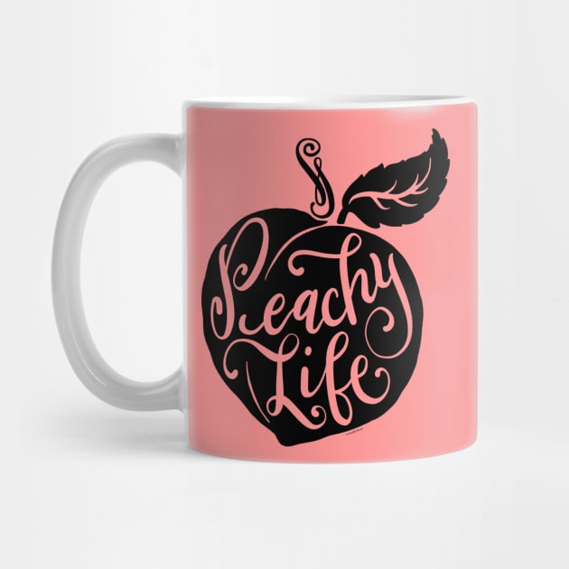 Peachy Life Peach Artwork Graphic Illustration by DoubleBrush